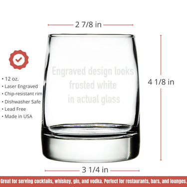Custom Your Design Whiskey Glass | 12 oz Rock Glass Employees Appreciation